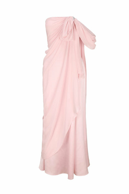 Nana Jacqueline Lindsey Dress: Pink Midi Dress for Garden Wedding Guest Pink