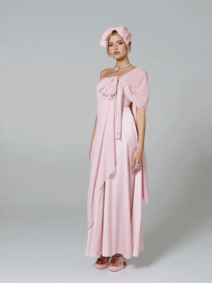 Nana Jacqueline Lindsey Dress: Pink Midi Dress for Garden Wedding Guest Pink