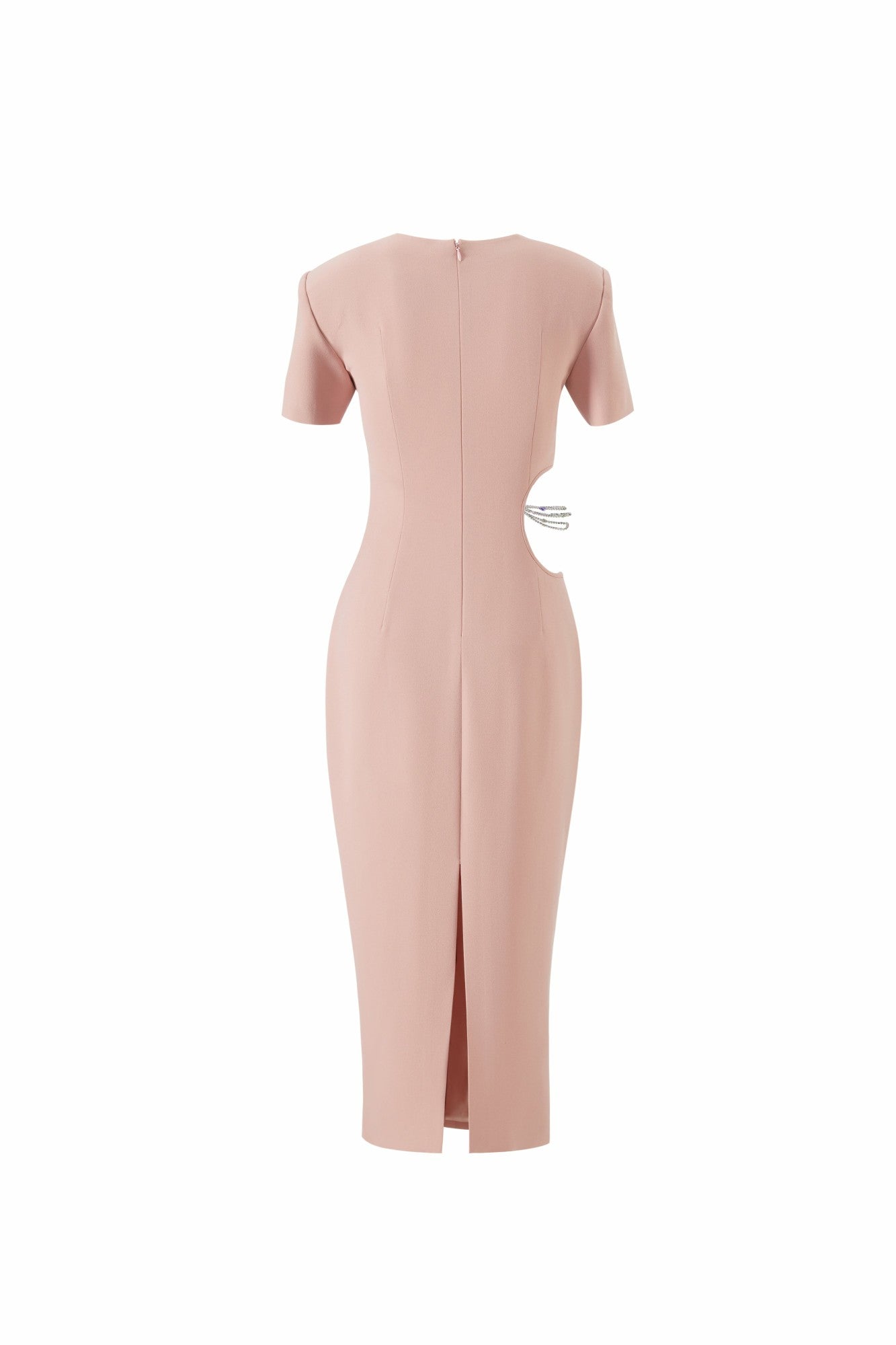 Nana Jacqueline Zoe Dress: Pink Midi Dress for Cocktail Party Pink