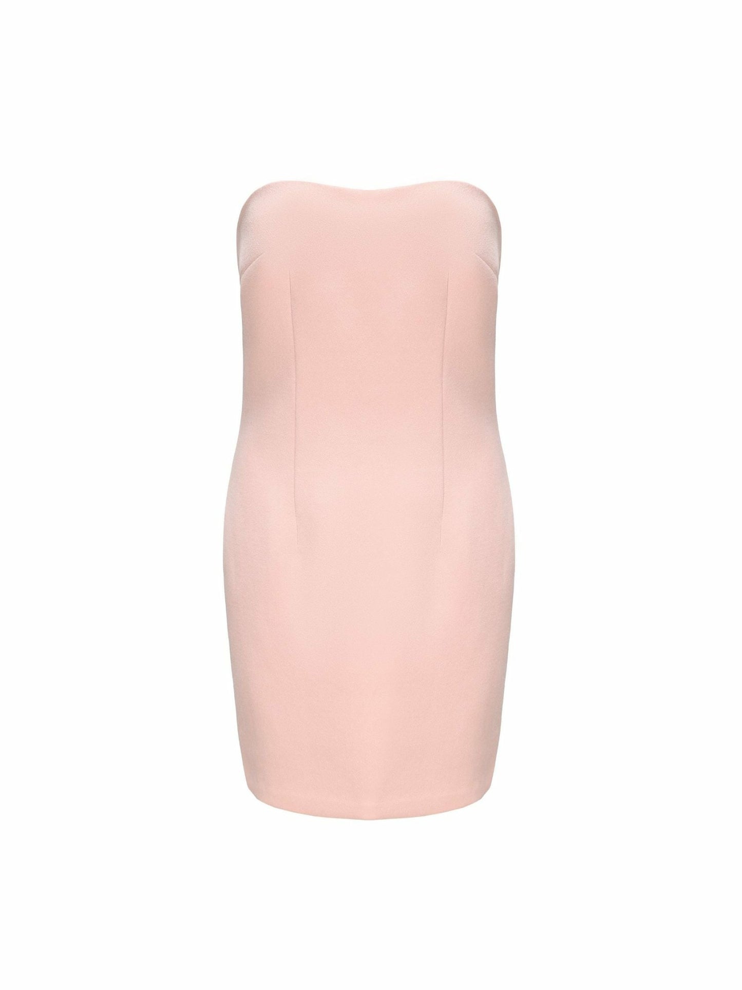 Nana Jacqueline Annie Tube Top Dress: Pink Midi Dress for Graduation Pink