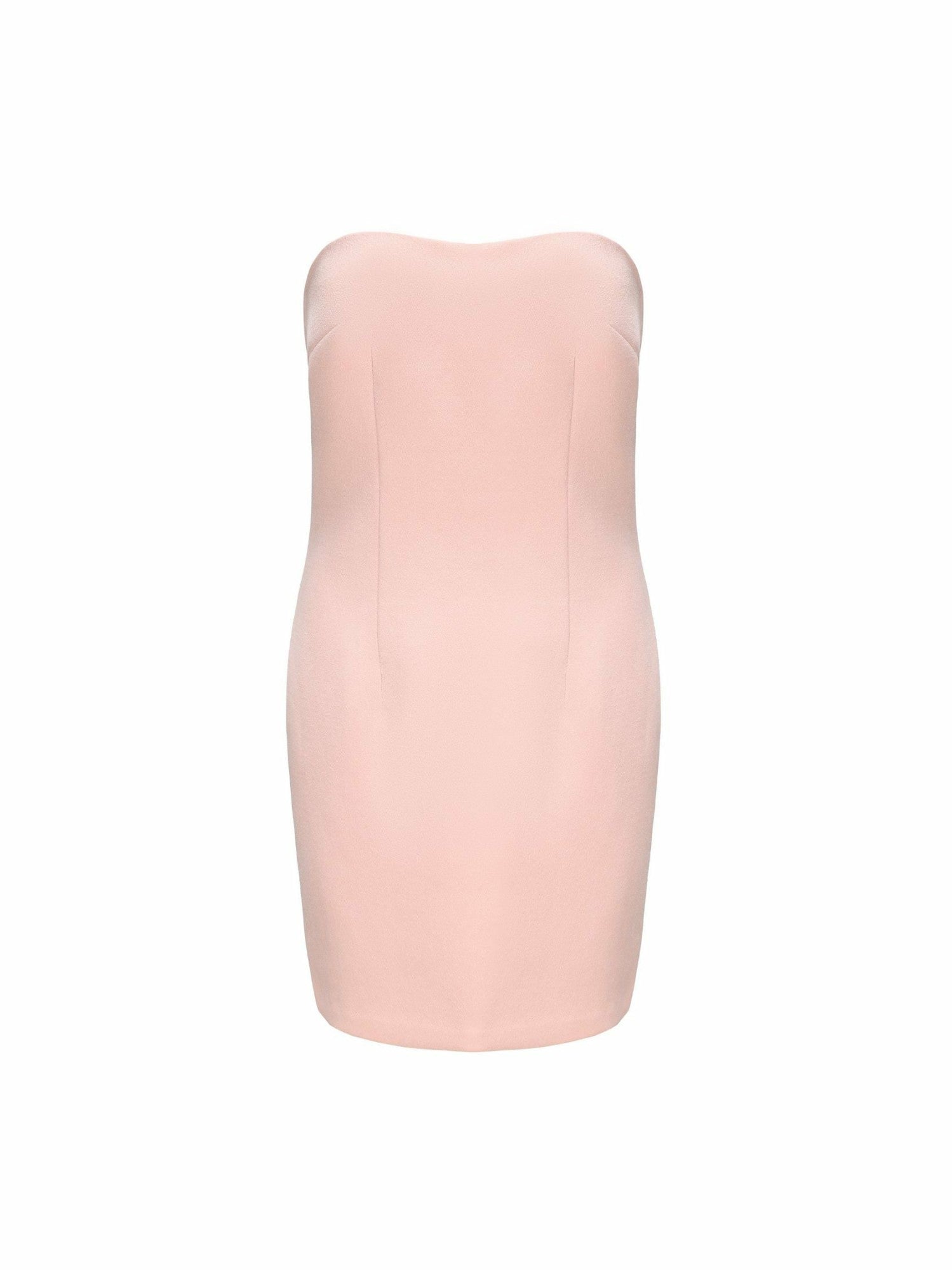 Nana Jacqueline Annie Tube Top Dress: Pink Midi Dress for Graduation Pink