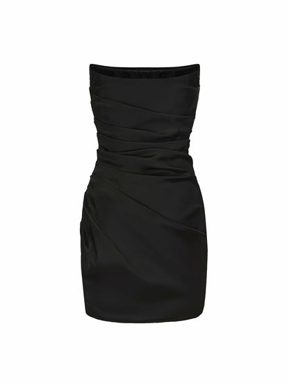 Nana Jacqueline Jolene Dress: Black Mini Dress for Cocktail Party Black