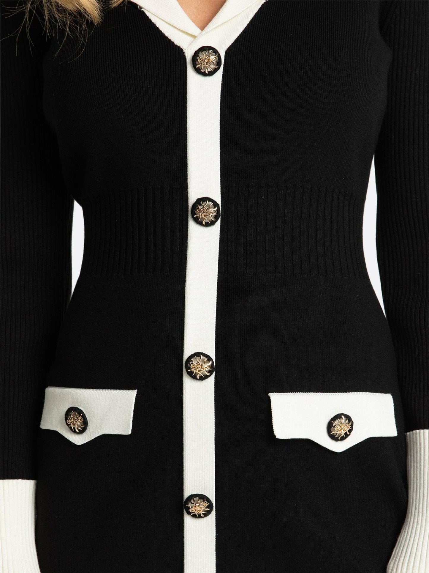 Nana Jacqueline Mia Knit Dress: Black Mini Dress for Date Night Black