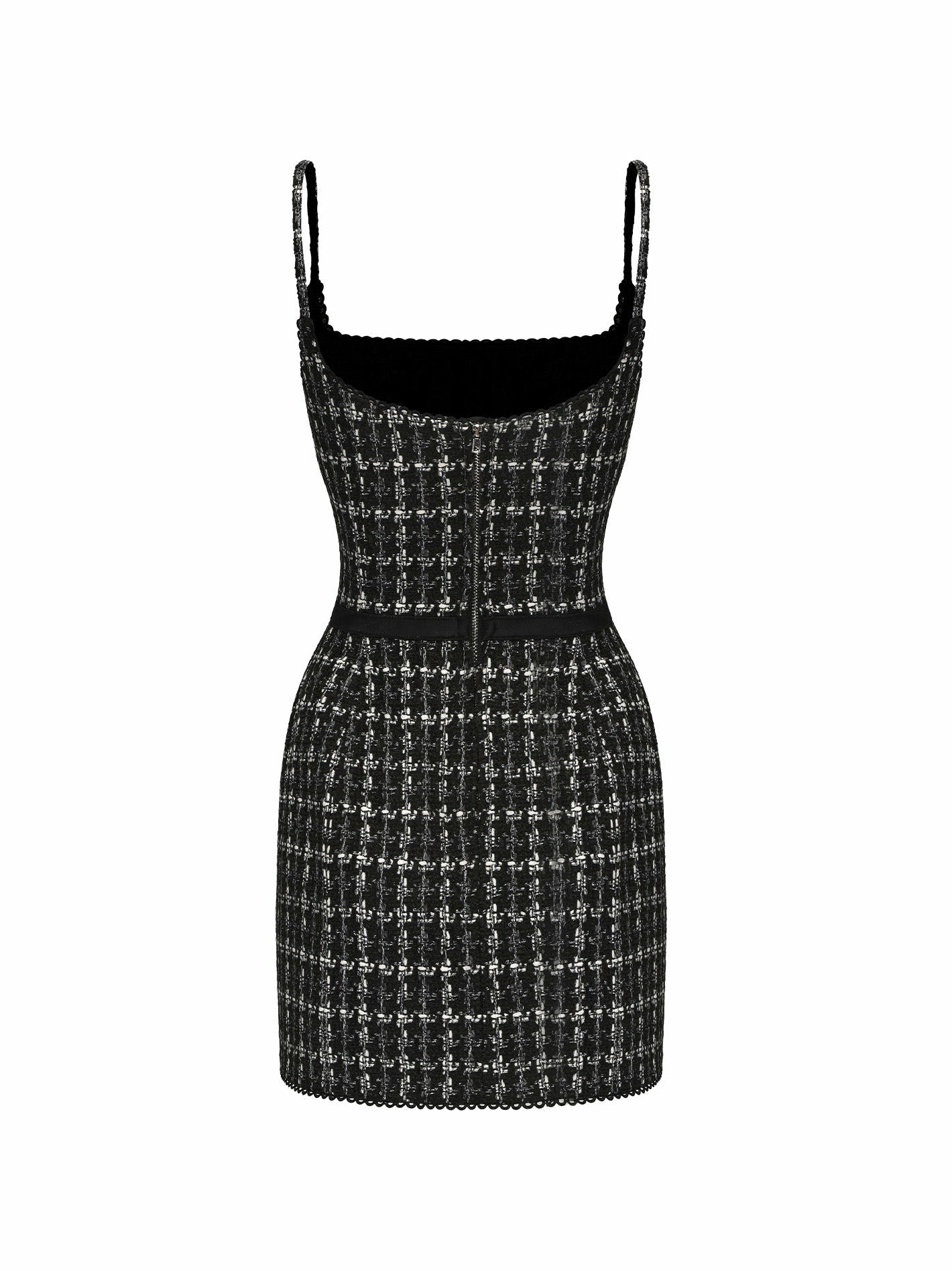 Nana Jacqueline Talia Tweed Dress: Black Mini Dress for Cocktail Party Black