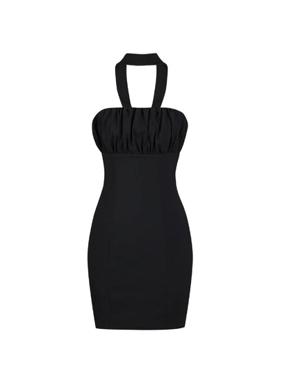 Nana Jacqueline Samba Dress: Black Midi Dress for Cocktail Party Black