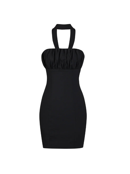 Nana Jacqueline Samba Dress: Black Midi Dress for Cocktail Party Black