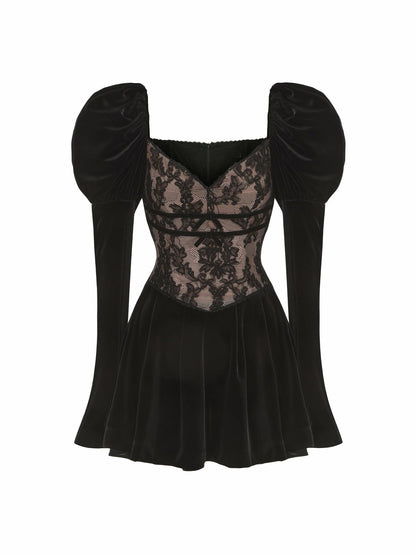 Nana Jacqueline Evelyn Dress: Black Mini Dress for Cocktail Party Black