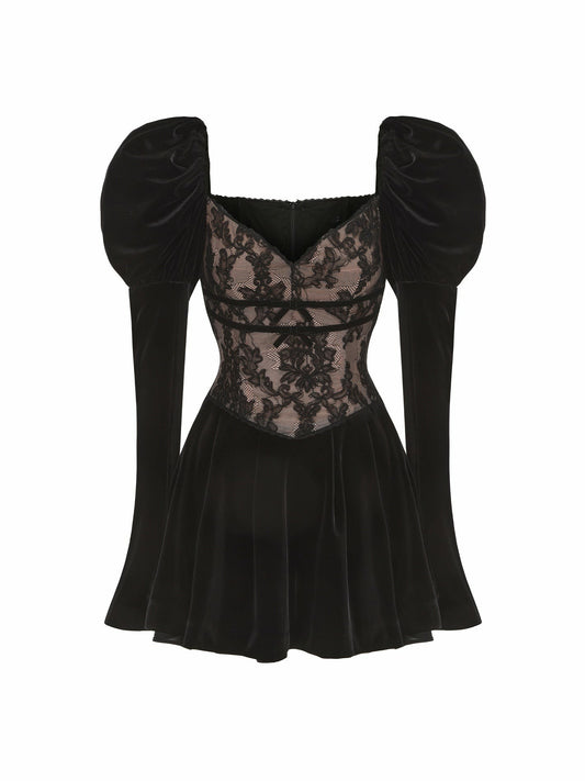 Nana Jacqueline Evelyn Dress: Black Mini Dress for Cocktail Party Black