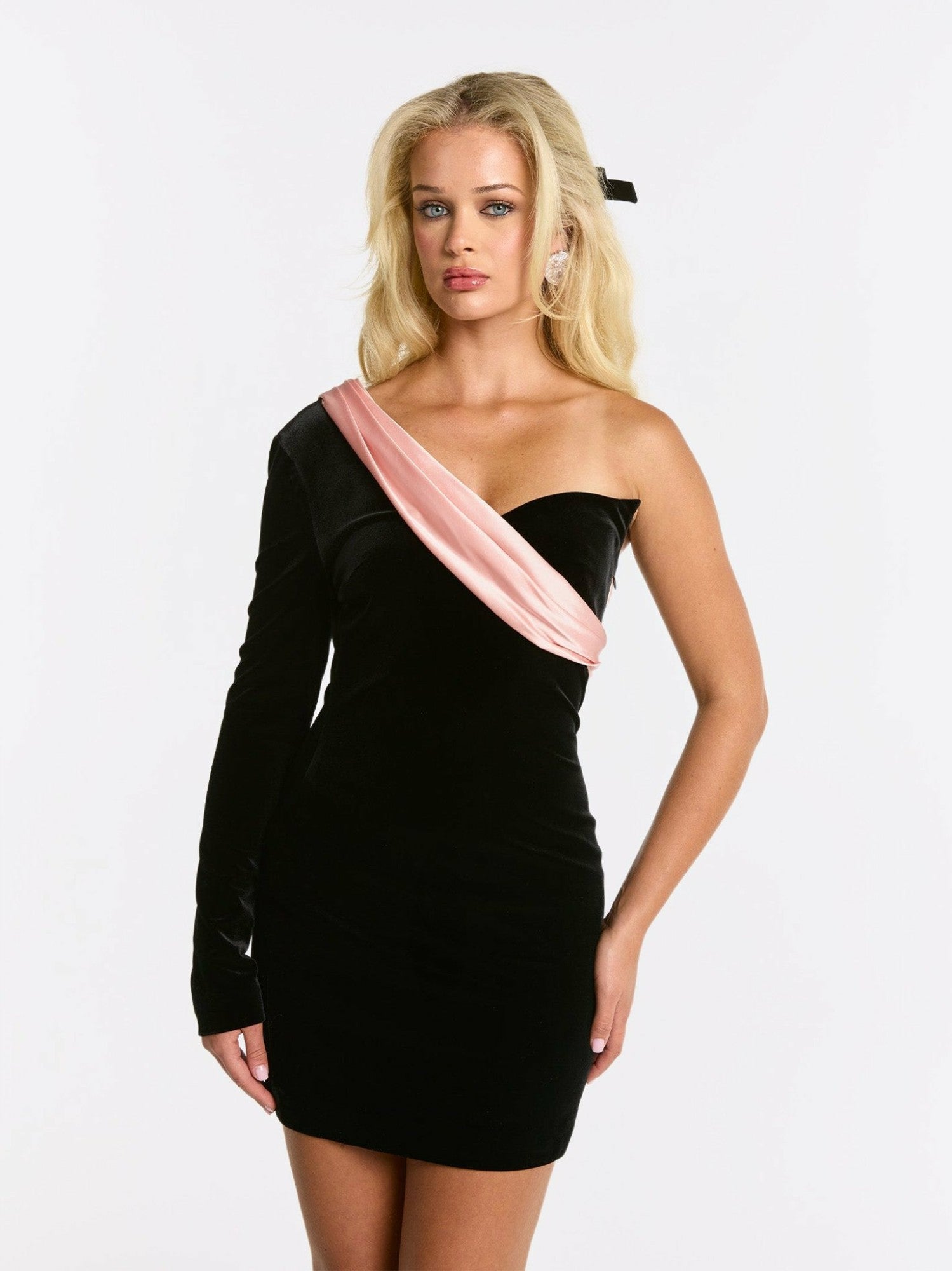 Nana Jacqueline Marisa Dress: Black Mini Dress for Cocktail Party Black