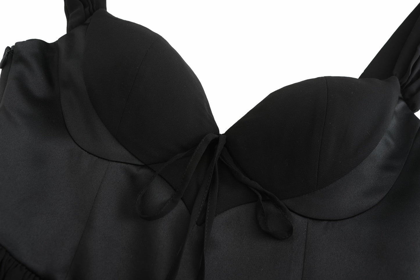 Nana Jacqueline Sheila Chiffon Dress: Black Mini Dress for Date Night Black