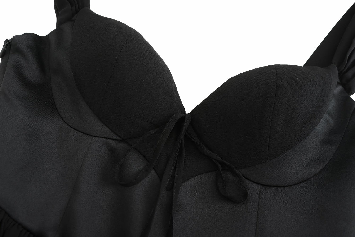 Nana Jacqueline Sheila Chiffon Dress: Black Mini Dress for Date Night Black