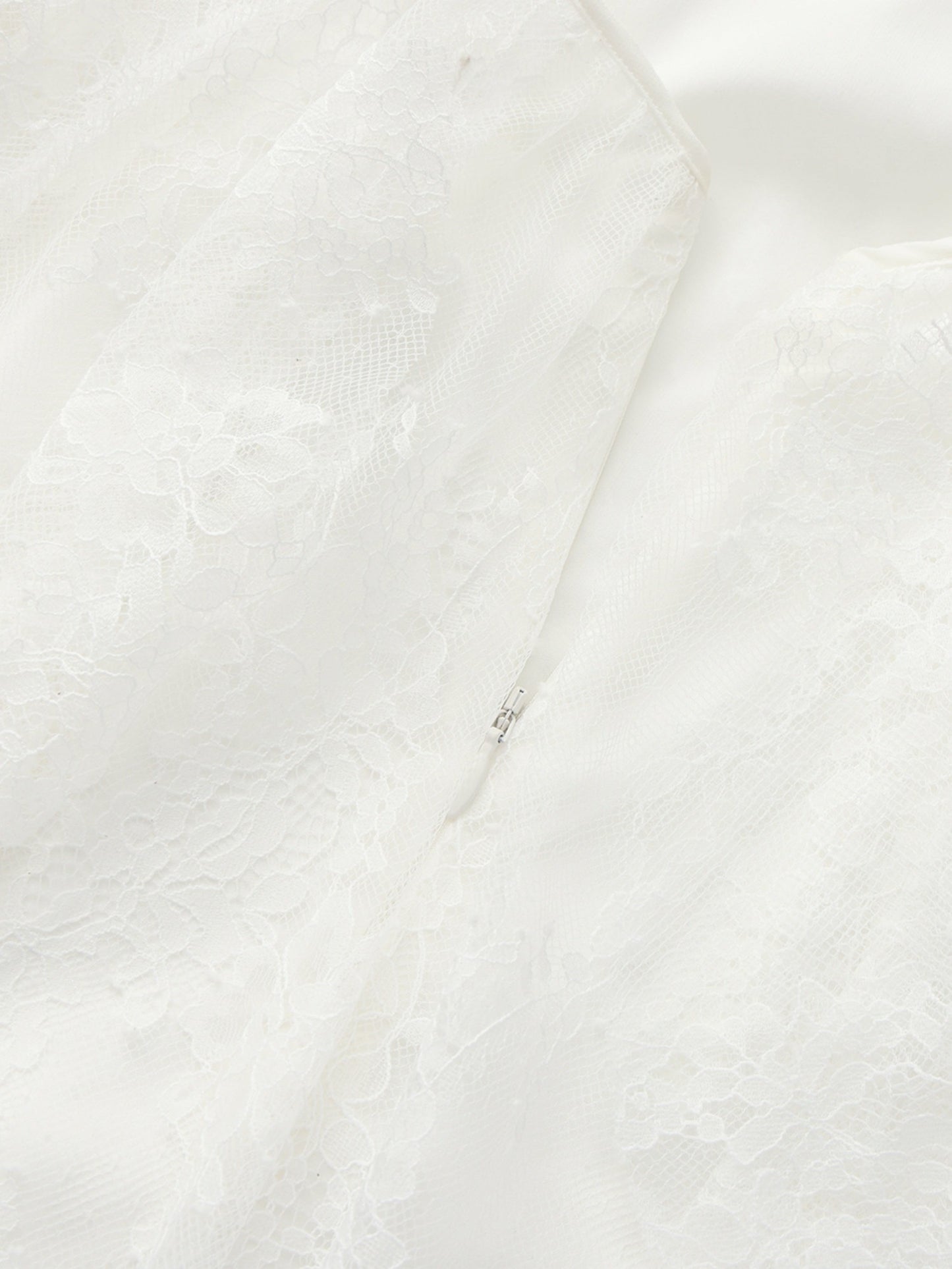 Nana Jacqueline Aurora Halter Lace White Dress White