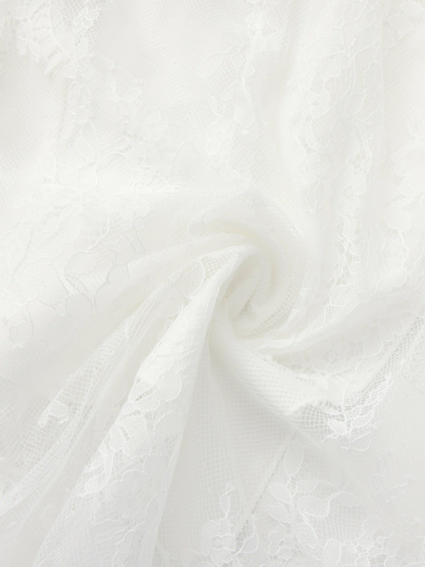 Nana Jacqueline Aurora Halter Lace White Dress White