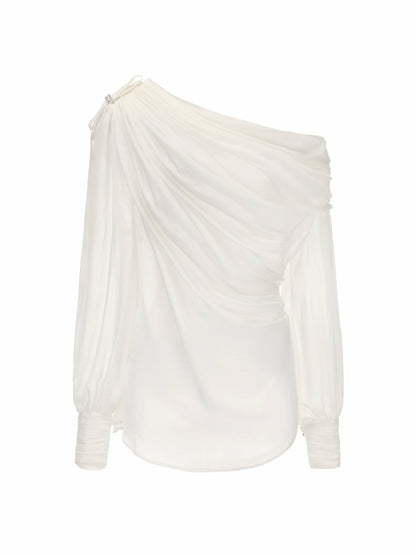 Nana Jacqueline Demi Top: White Top for Engagement Party White