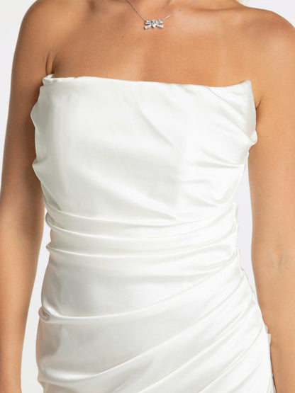 Nana Jacqueline Jolene Dress: White Mini Dress for Bridal Shower White