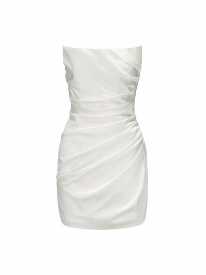 Nana Jacqueline Jolene Dress: White Mini Dress for Bridal Shower White
