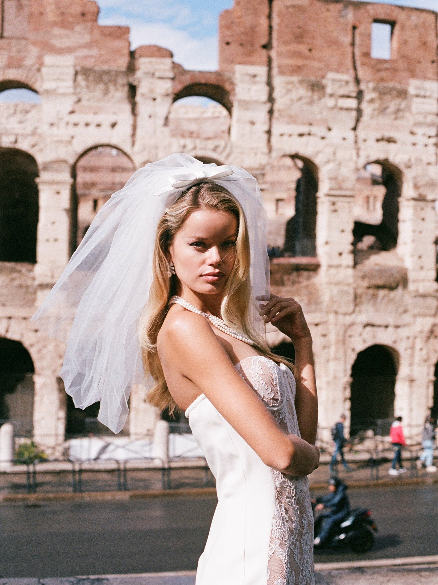 Nana Jacqueline Elsa Lace Dress: White Maxi Dress for Wedding After-Party White