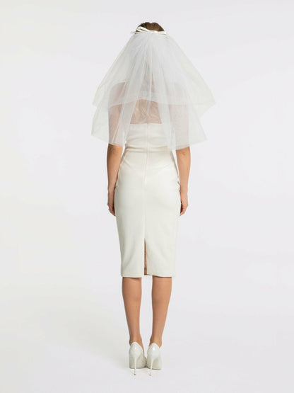 Nana Jacqueline Elsa Lace Dress: White Maxi Dress for Wedding After-Party White