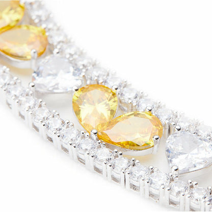 Nana Jacqueline Angelina Necklace: Yellow Necklace for Cocktail Party Yellow
