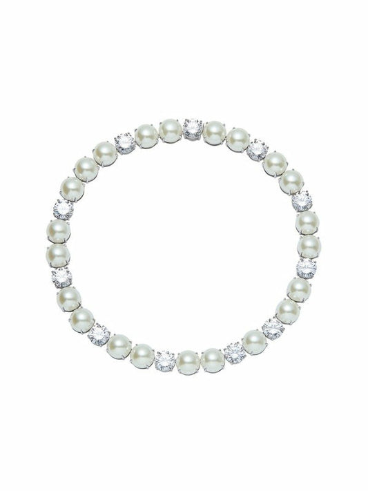 Nana Jacqueline Itzel Pearl Necklace: White Necklace for Bridal Shower White