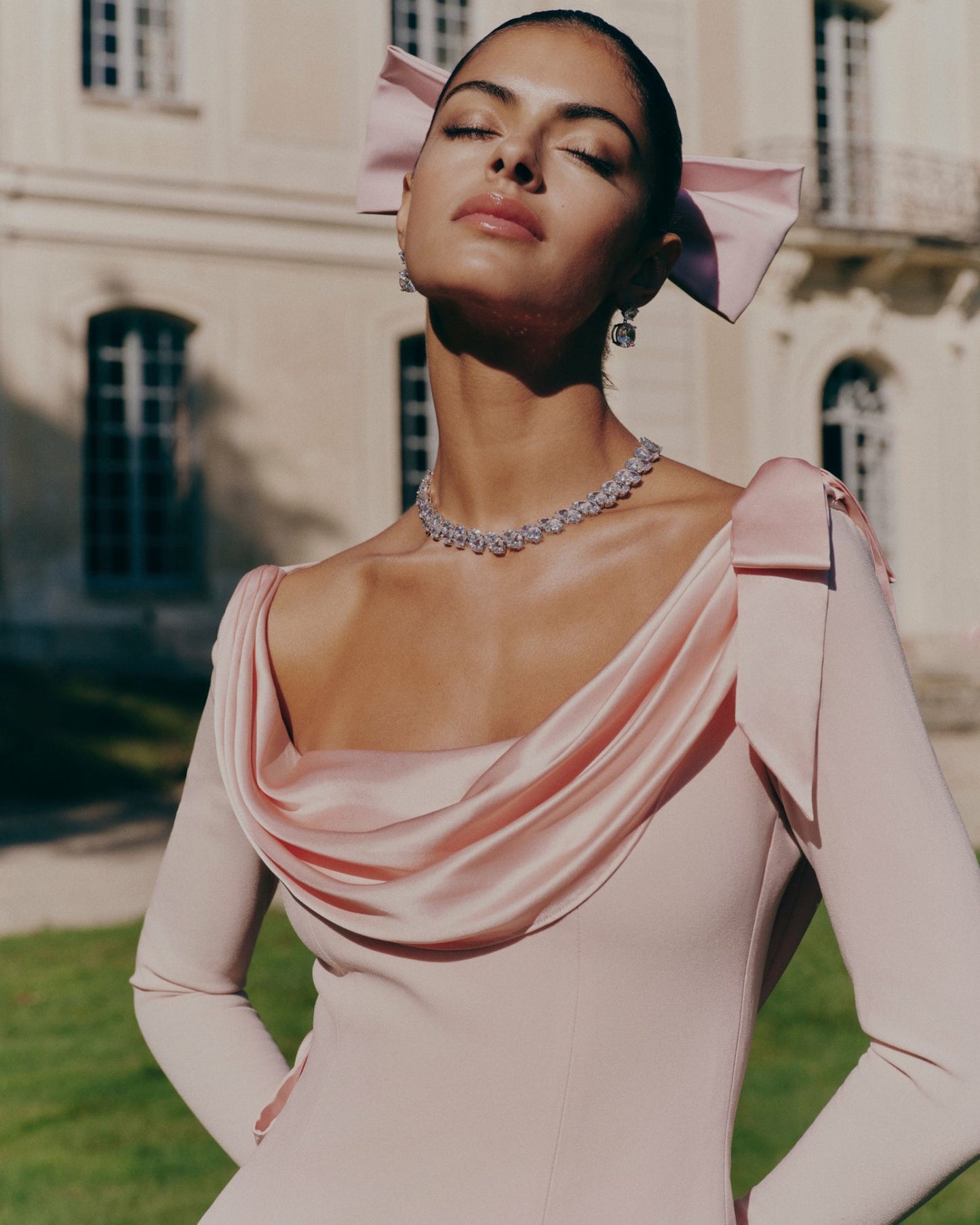 Nana Jacqueline Gigi Necklace: Silver Necklace for Wedding After-Party White