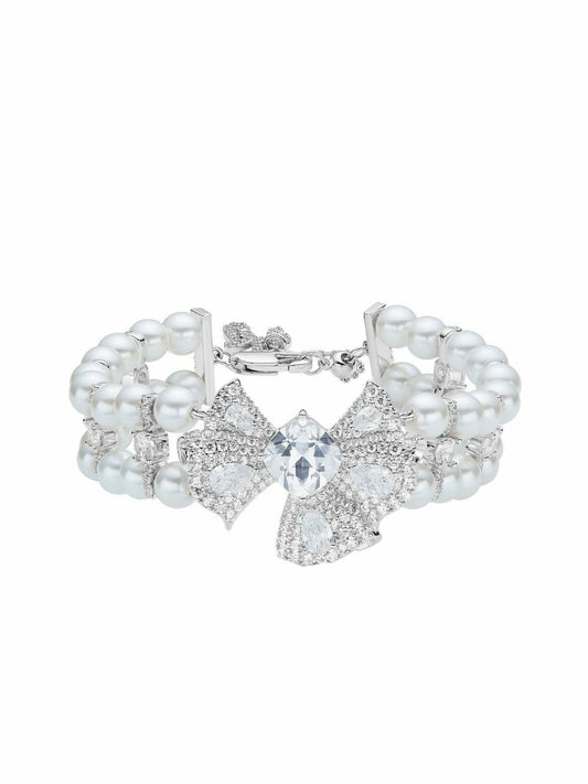 Nana Jacqueline Juliet Pearl Bracelet: White Bracelet for Bridal Shower White
