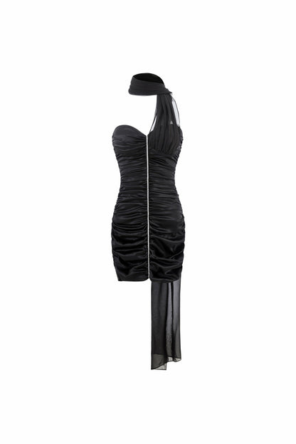 Nana Jacqueline Celine Dress: Black Mini Dress for Cocktail Party Black