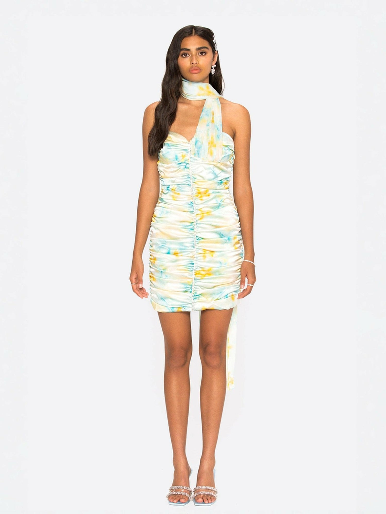 Nana Jacqueline Celine Dress: Green Mini Dress for Birthday Celebration Green