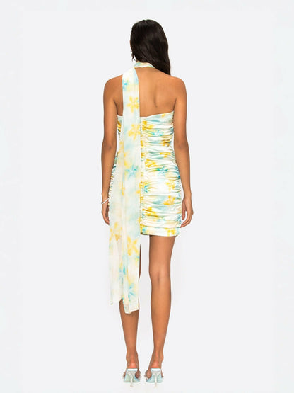 Nana Jacqueline Celine Dress: Green Mini Dress for Birthday Celebration Green