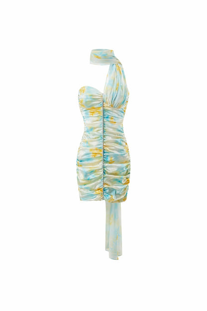 Nana Jacqueline Celine Dress: Green Mini Dress for Birthday Celebration Green
