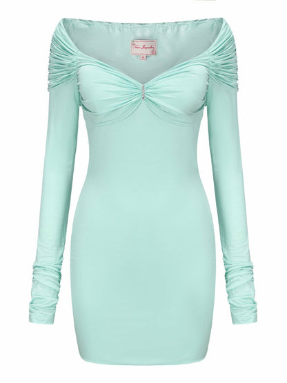 Nana Jacqueline Olivia Dress: Mint Mini Dress for Birthday Celebration Mint
