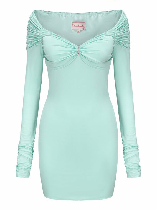 Nana Jacqueline Olivia Dress: Mint Mini Dress for Birthday Celebration Mint