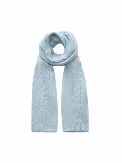 Nana Jacqueline Addison Coat + Scarf Set: Blue Knit Set for Resort Brunch Blue