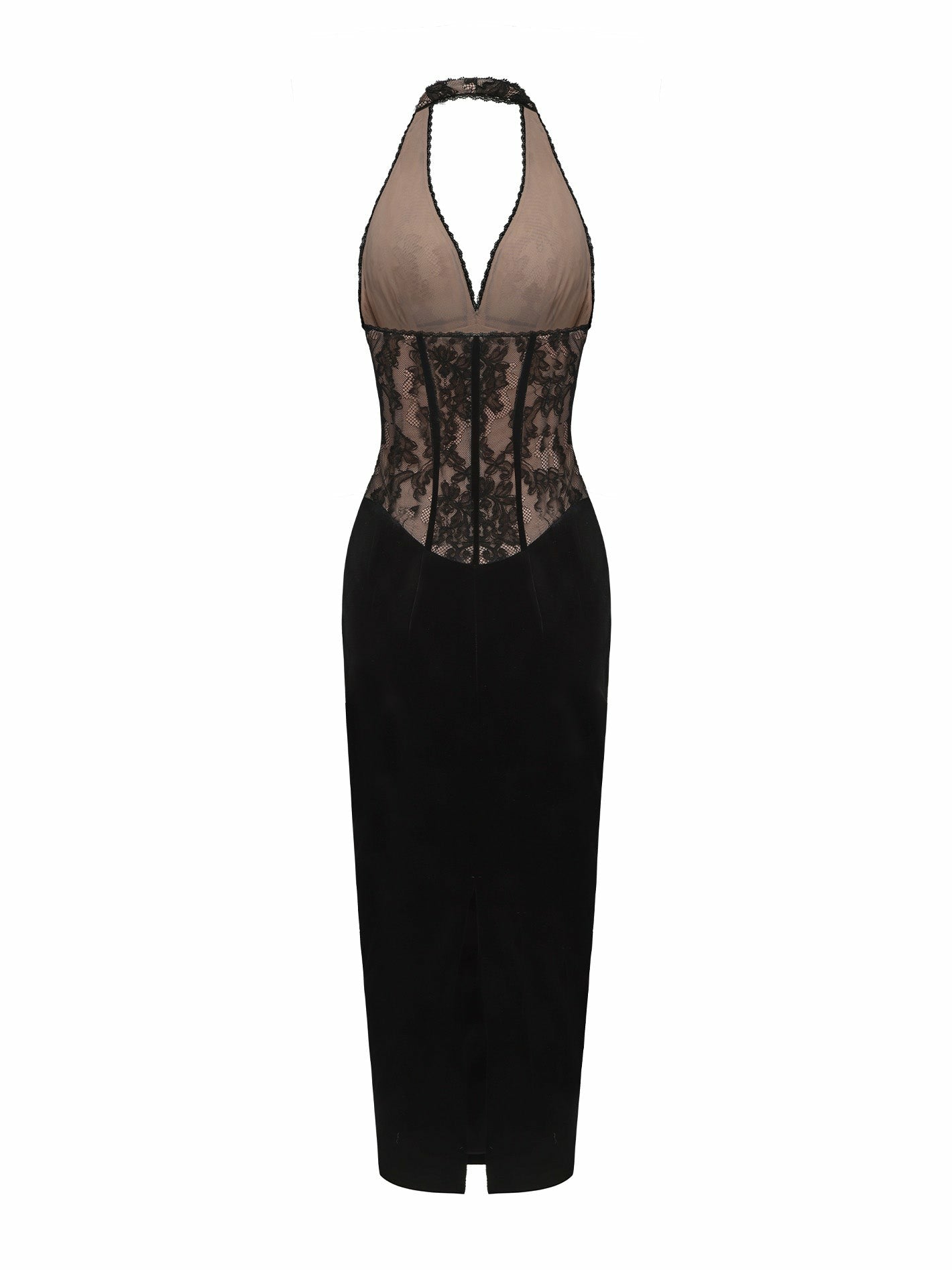 Nana Jacqueline Matilda Velvet Dress: Black Maxi Dress for Cocktail Party Black