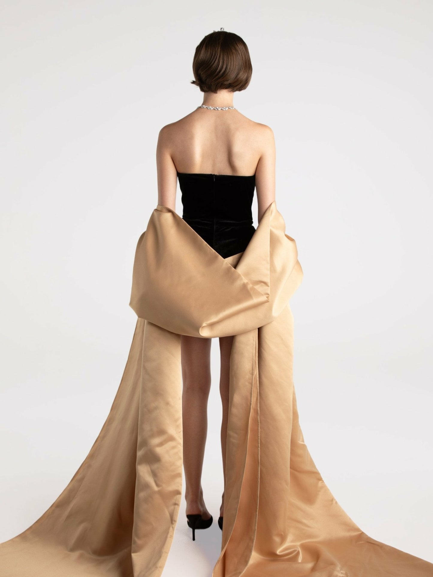 Nana Jacqueline Amanda Velvet Jumpsuit: White Jumpsuit for Wedding After-Party White