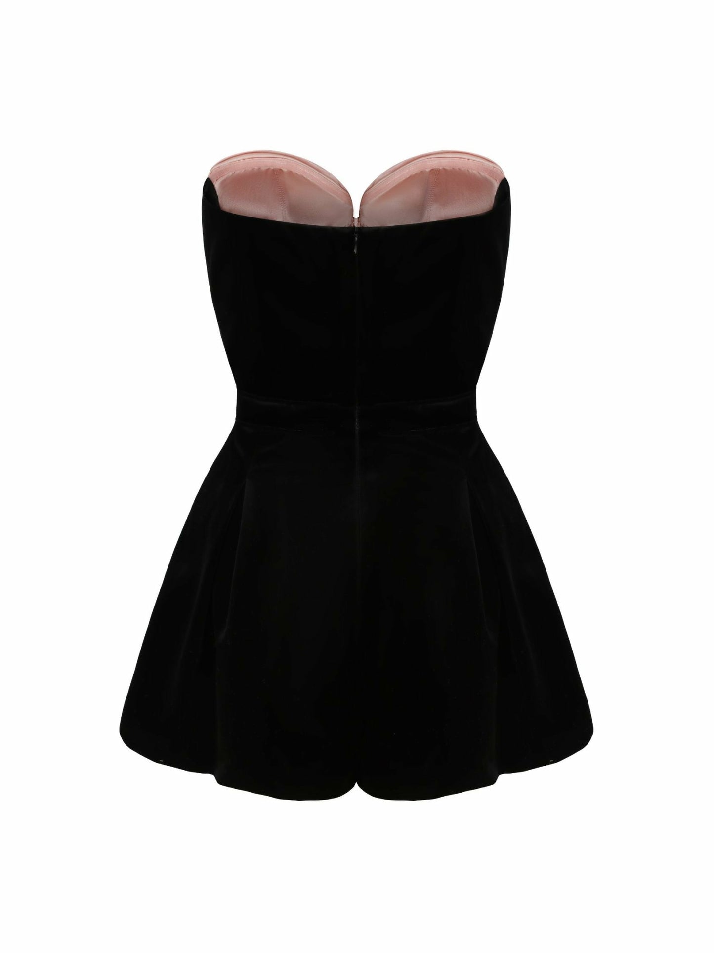 Nana Jacqueline Amanda Velvet Jumpsuit: Pink Jumpsuit for Cocktail Party Pink
