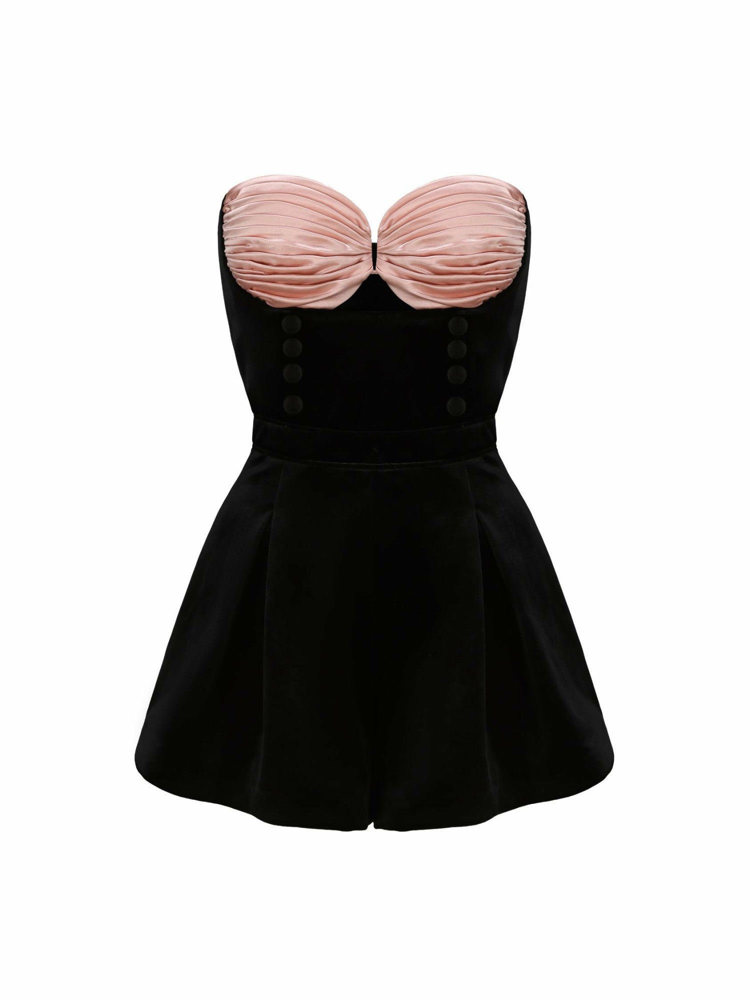 Nana Jacqueline Amanda Velvet Jumpsuit: Pink Jumpsuit for Cocktail Party Pink