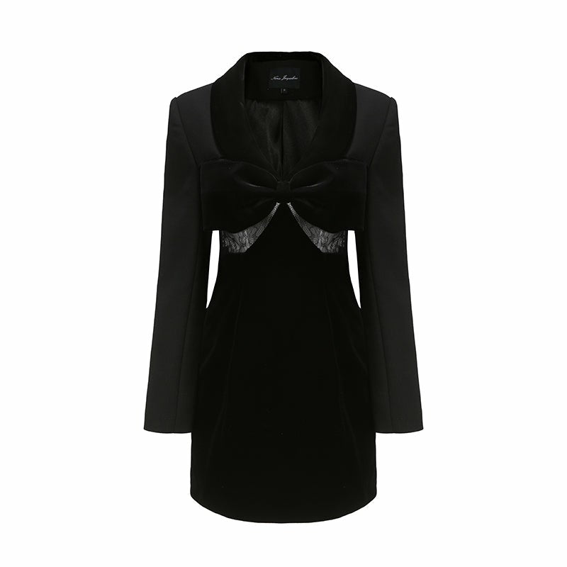 Nana Jacqueline Jocelyn Dress: Black Mini Dress for Cocktail Party Black