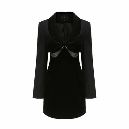 Nana Jacqueline Jocelyn Dress: Black Mini Dress for Cocktail Party Black
