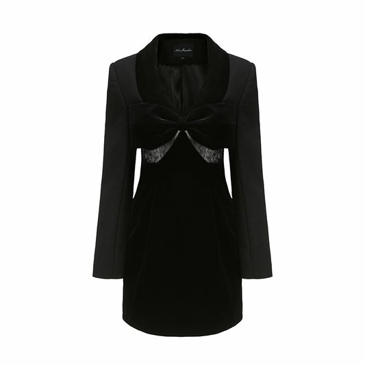 Nana Jacqueline Jocelyn Dress: Black Mini Dress for Cocktail Party Black