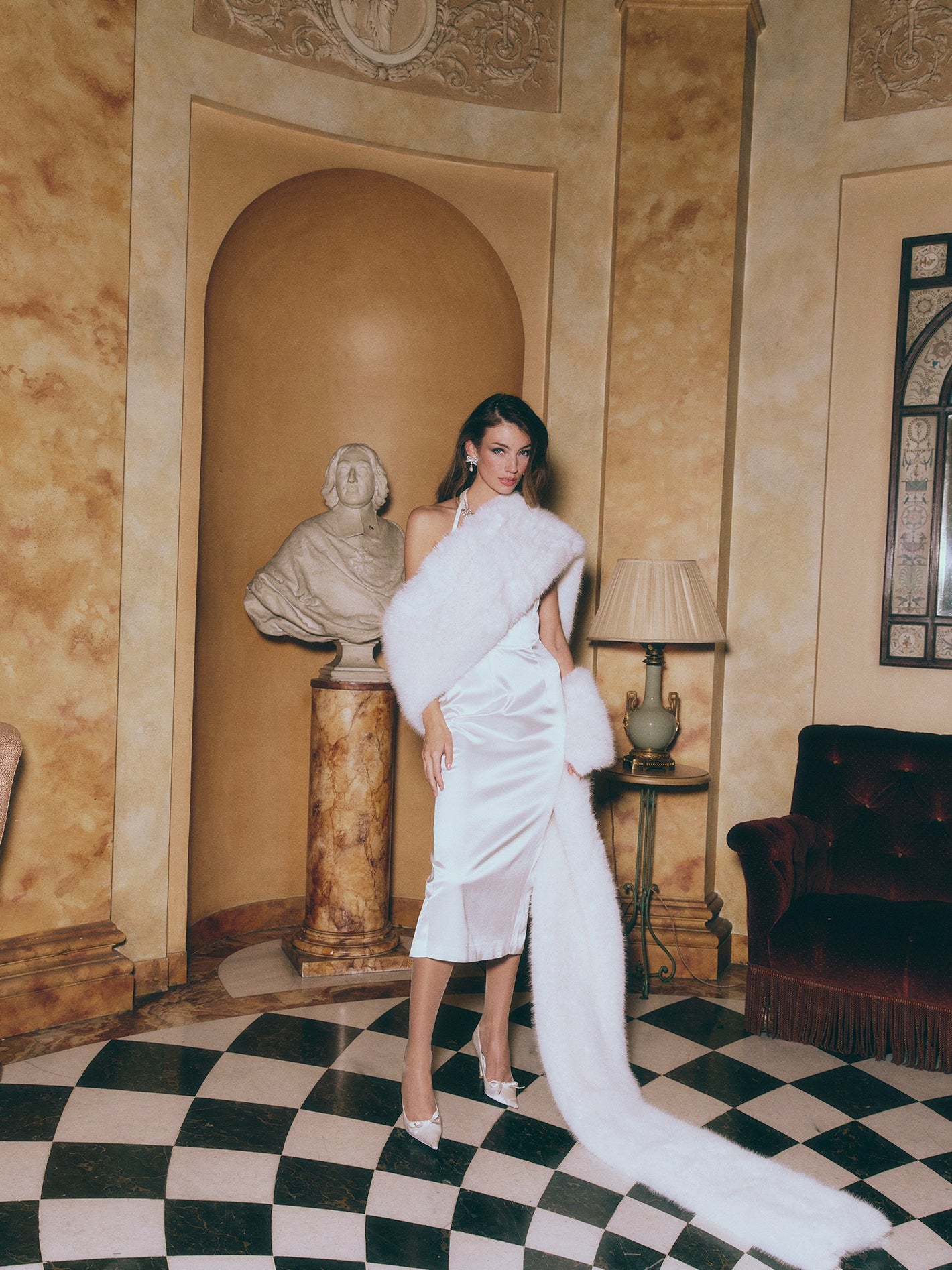 Nana Jacqueline Serena Dress: White Midi Dress for Rehearsal Dinner White