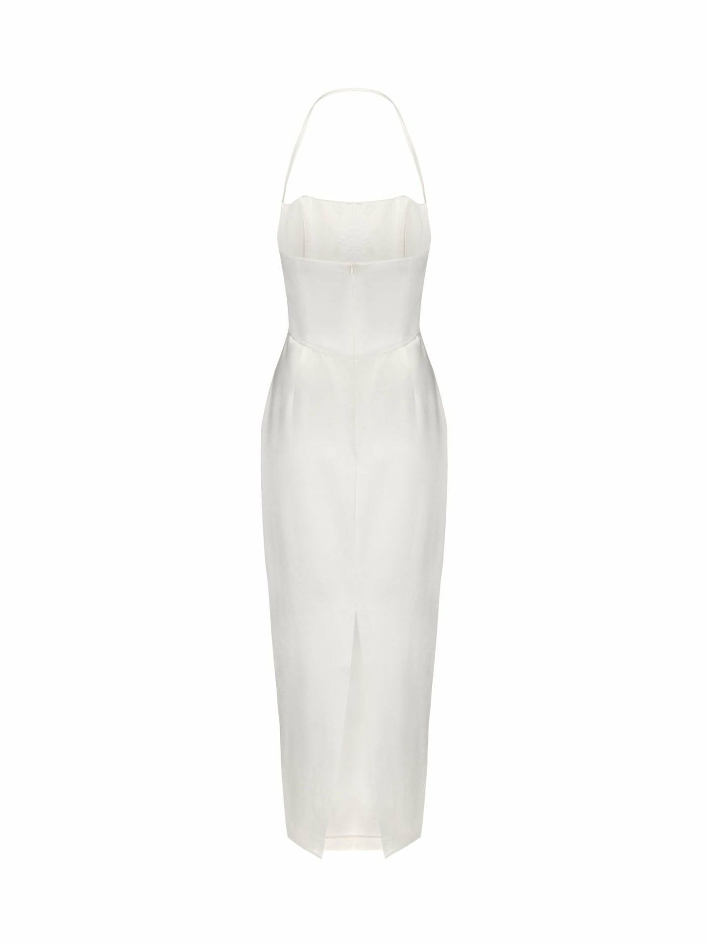 Nana Jacqueline Serena Dress: White Midi Dress for Rehearsal Dinner White