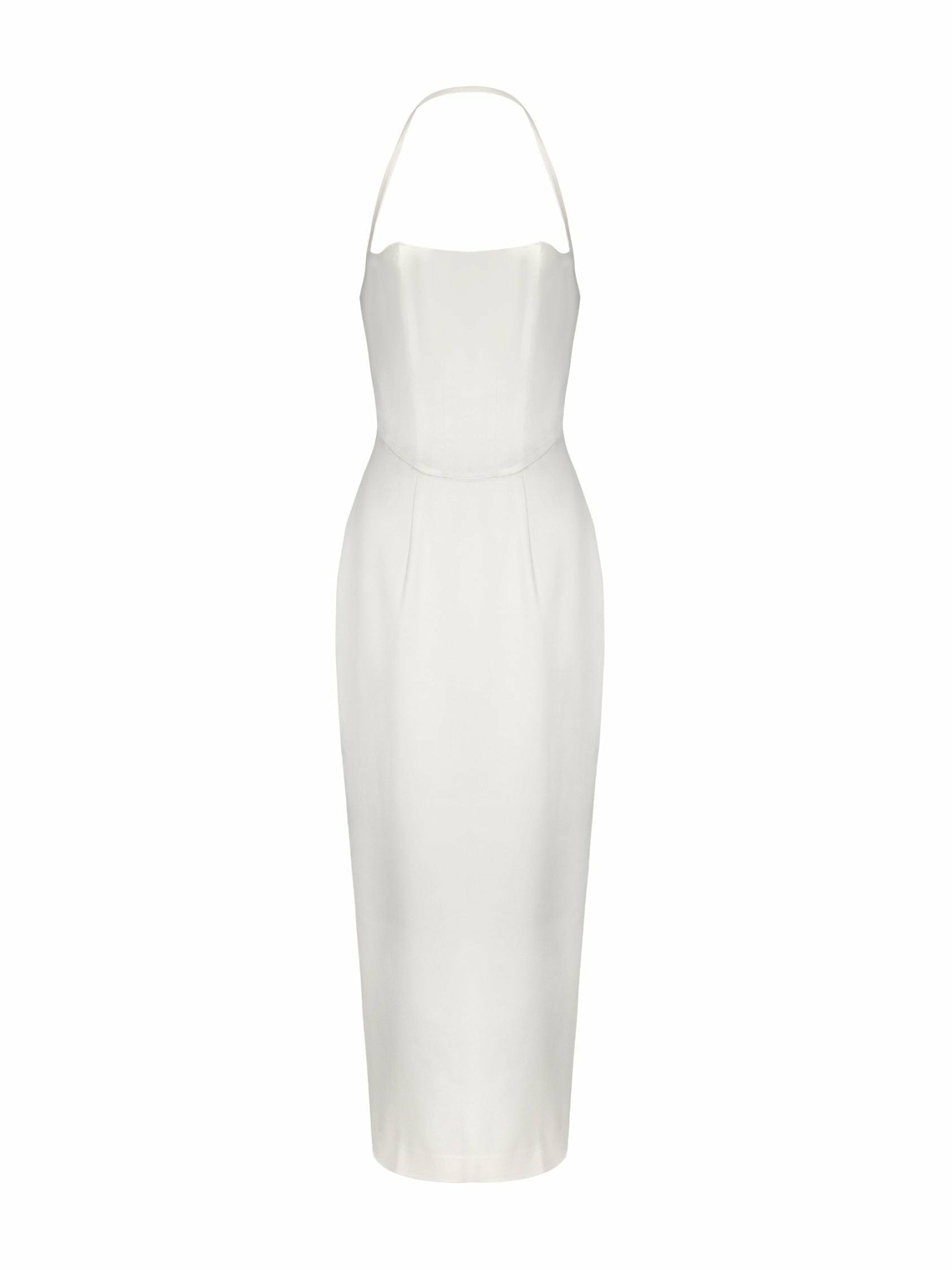 Nana Jacqueline Serena Dress: White Midi Dress for Rehearsal Dinner White