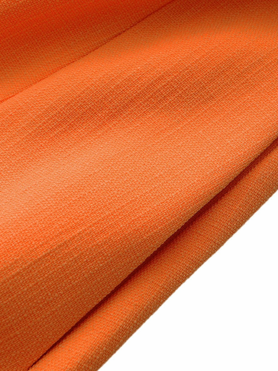 Nana Jacqueline Orange Square-Neck Paneled Midi Dress Orange
