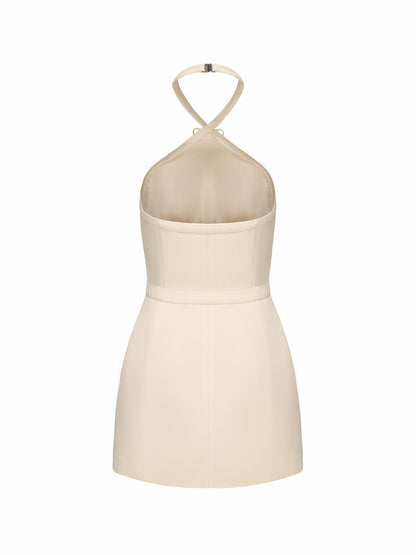 Nana Jacqueline Claira Dress: Off-White Mini Dress for Bridal Shower Off-white