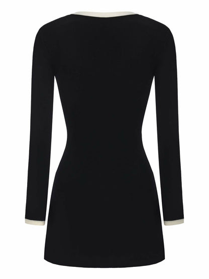 Nana Jacqueline Yvette Dress: Black Mini Dress for Date Night Black