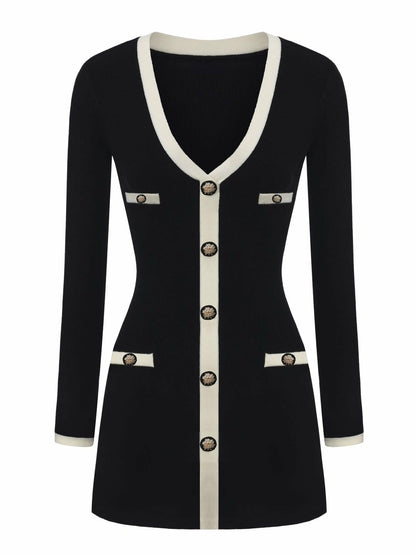 Nana Jacqueline Yvette Dress: Black Mini Dress for Date Night Black