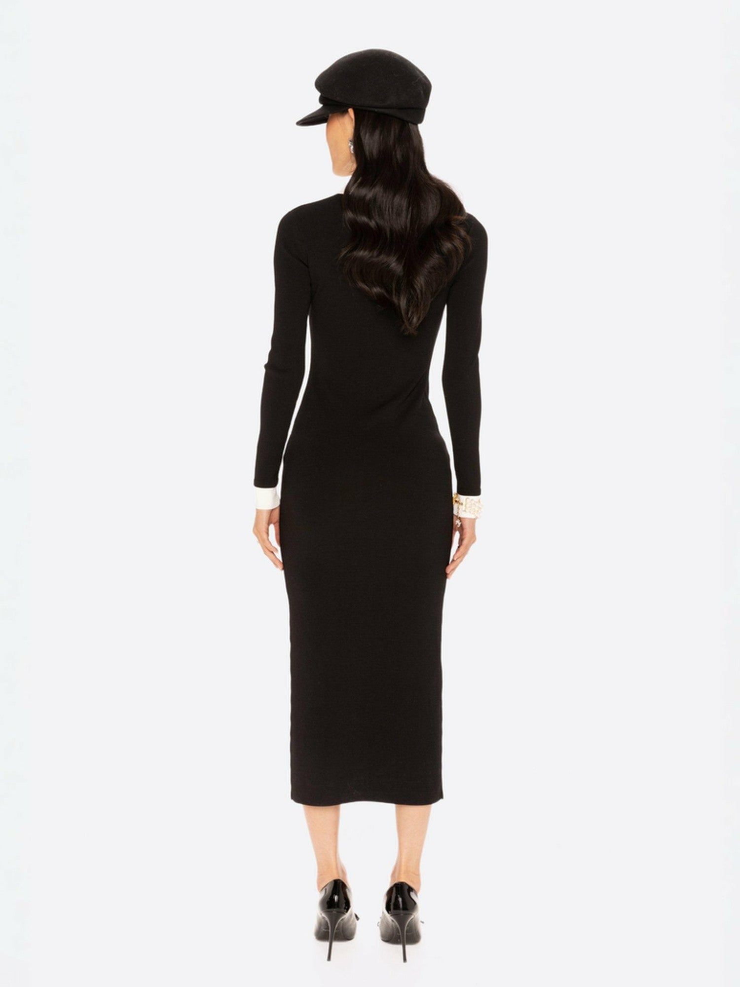 Nana Jacqueline Colette Knit Maxi Dress: Black Maxi Dress for Cocktail Party Black