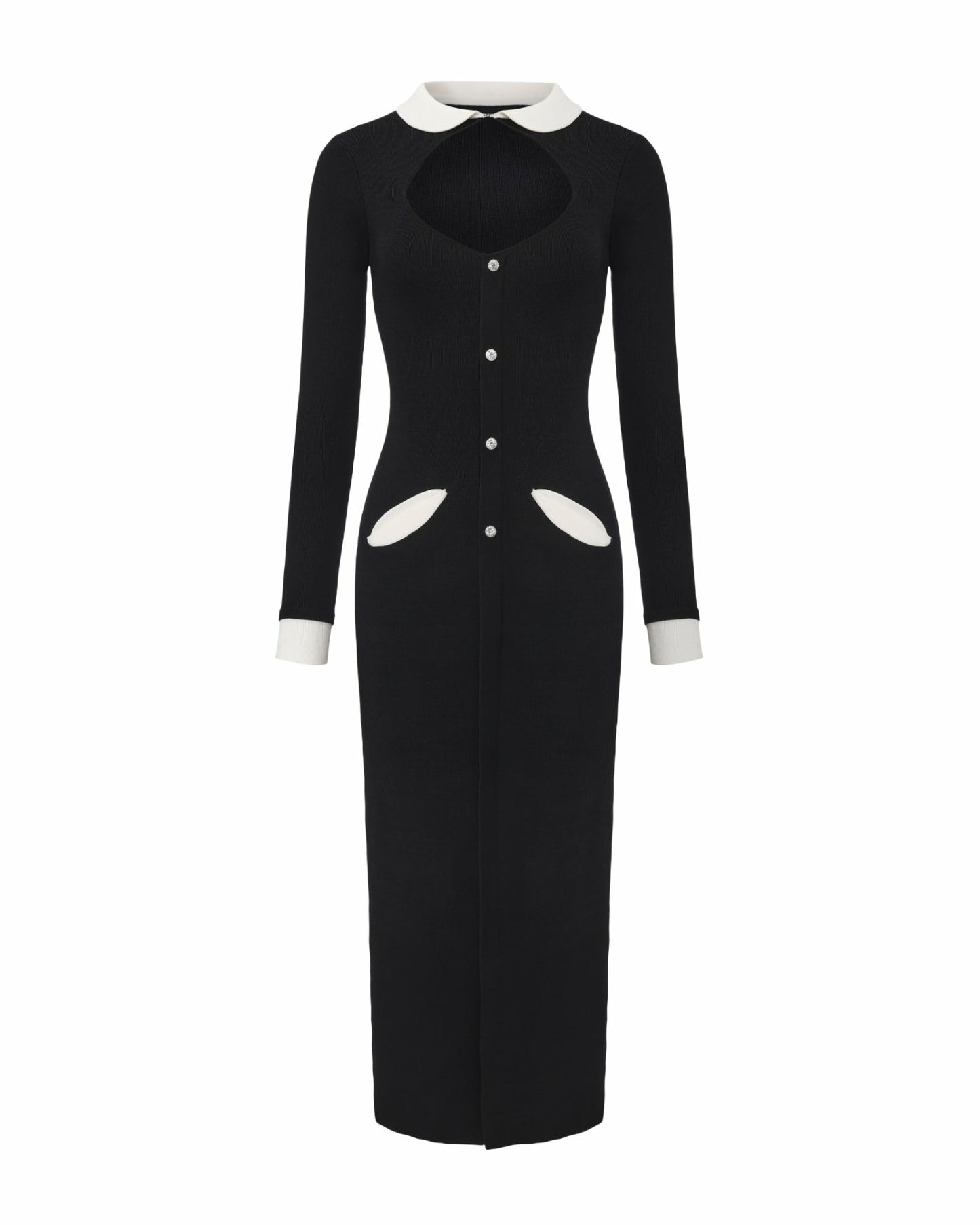 Nana Jacqueline Colette Knit Maxi Dress: Black Maxi Dress for Cocktail Party Black
