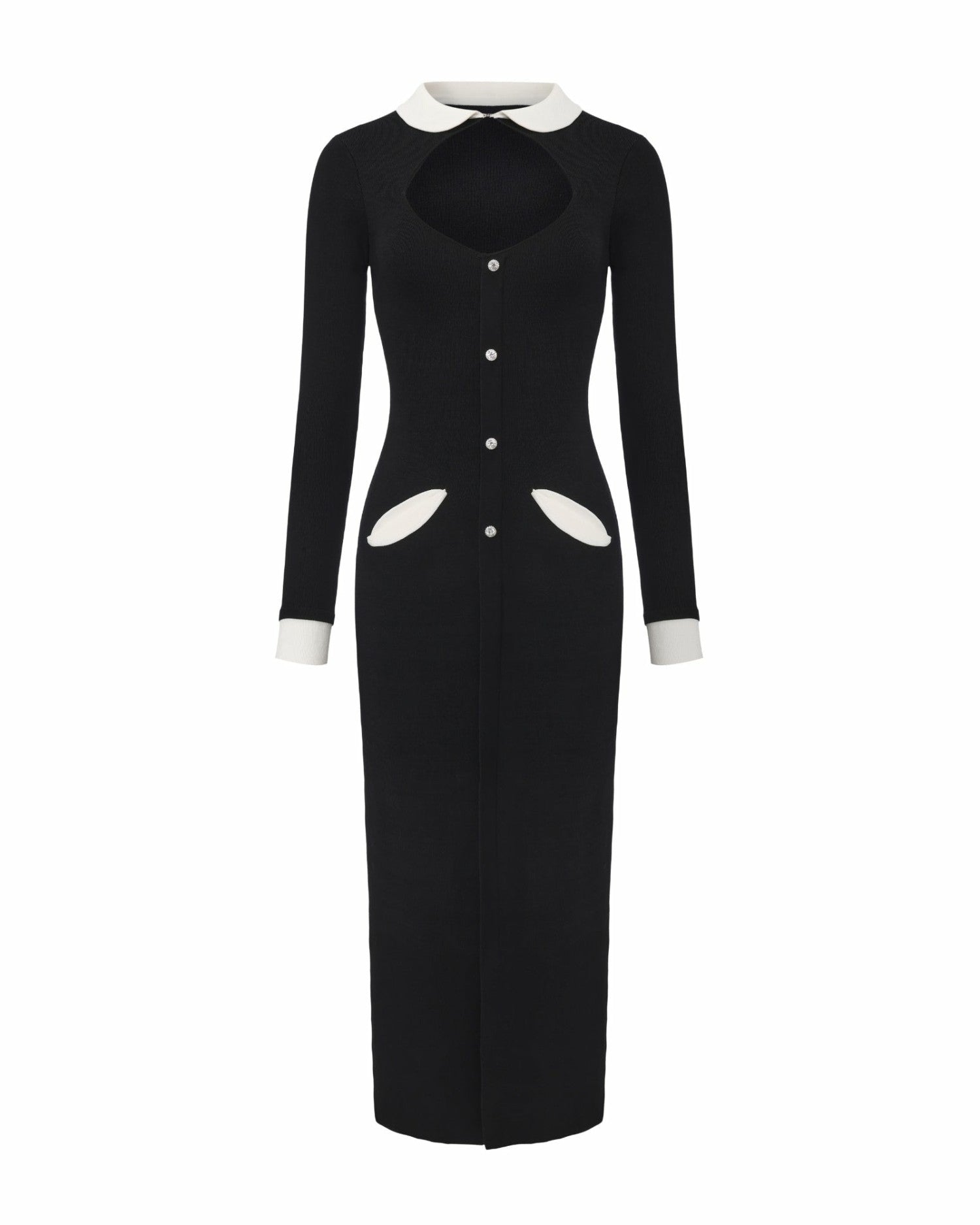 Nana Jacqueline Colette Knit Maxi Dress: Black Maxi Dress for Cocktail Party Black